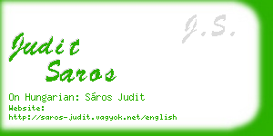 judit saros business card